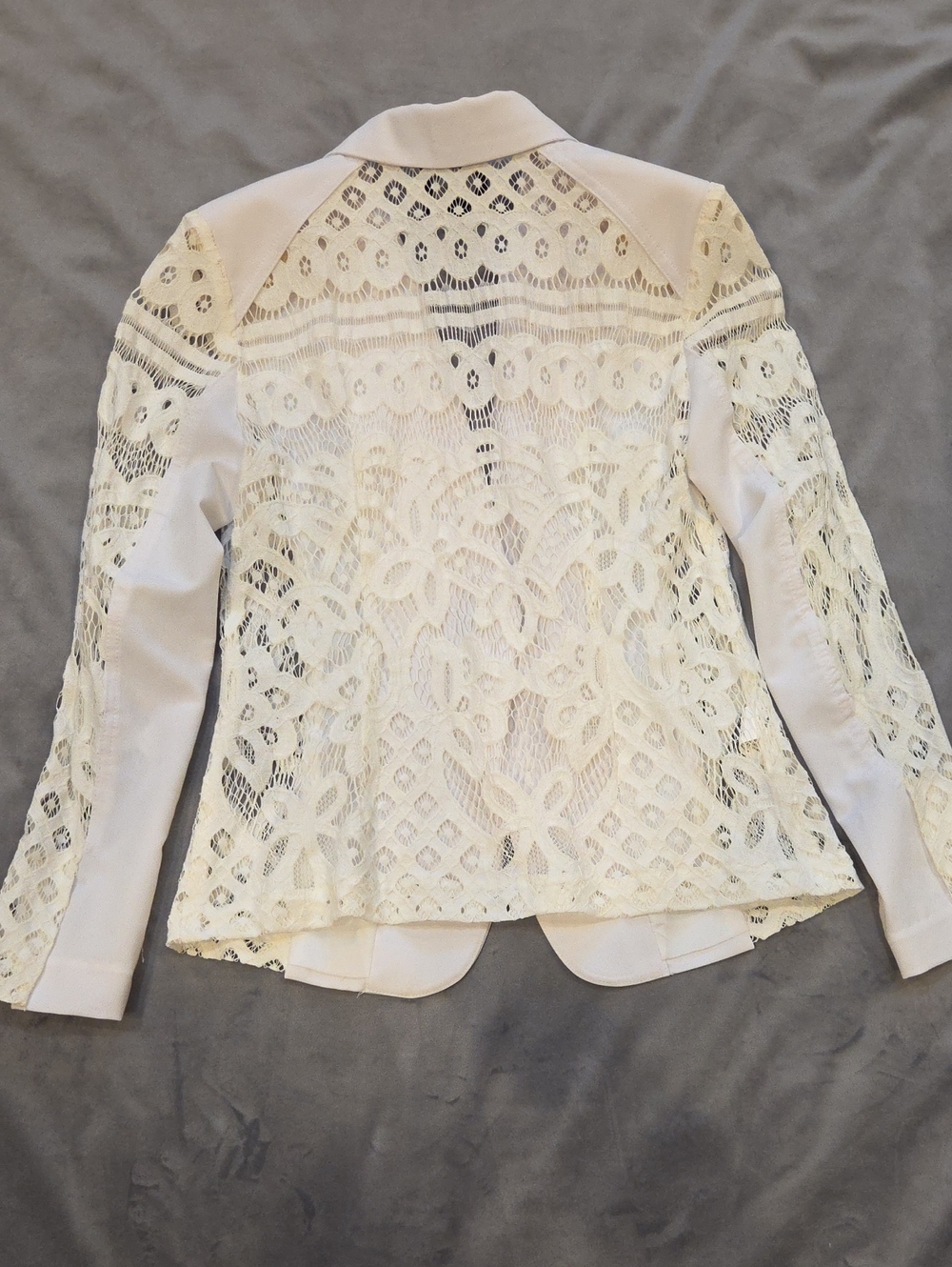 White Crochet Blazer By Insight - Picture 5 of 8